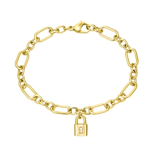 s.Oliver Schloss-Armkette IP Gold aus Edelstahl